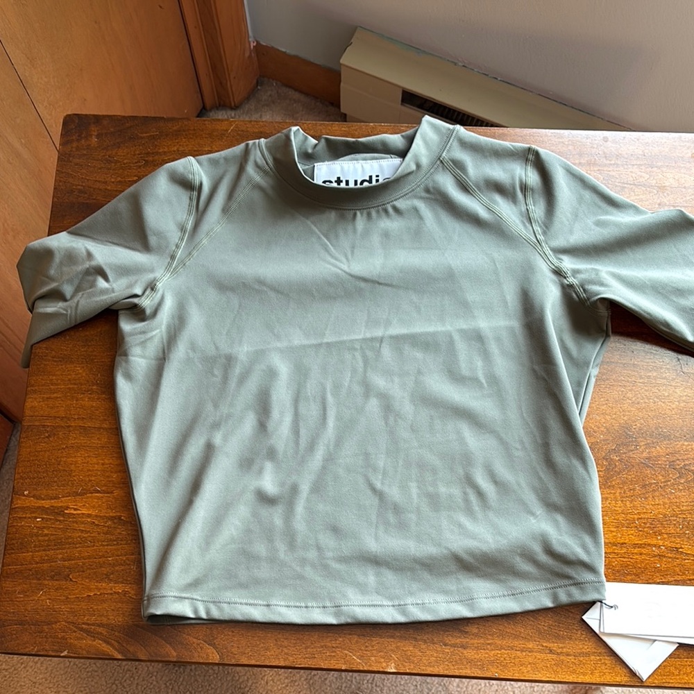 Studio Olive Green Long Sleeve Top
